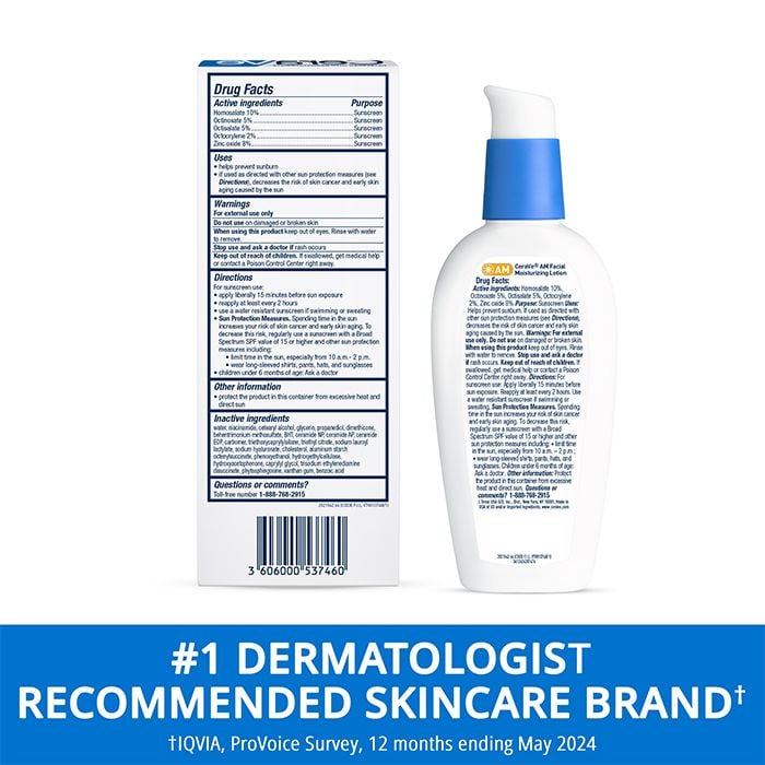 CeraVe Skincare Moisturizers Am Facial Moisturizing Lotion With Sunscreen